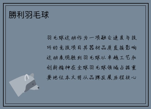 勝利羽毛球